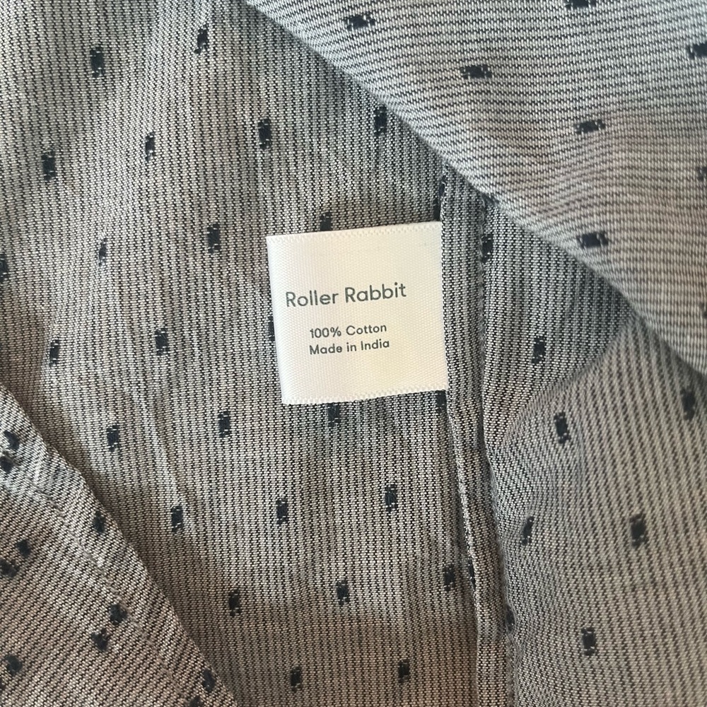 Roller Rabbit Light Blue Patterned Tunic Size Med… - image 5